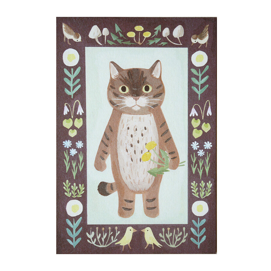 4Legs Postcard: Tabby Tiger Cat