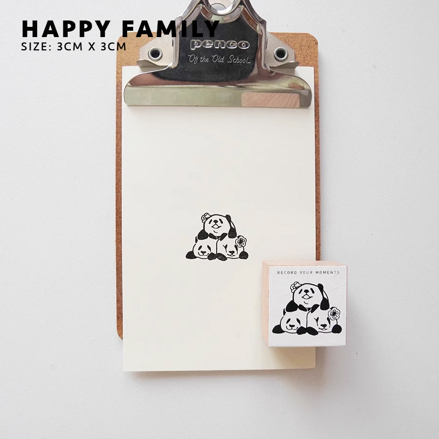 7ULY Rubber Stamp: Panda Series B