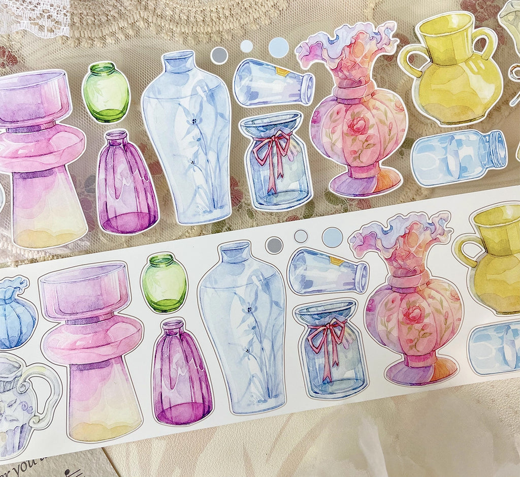 BCJ Sticker Tape: Flower Vase and Basket