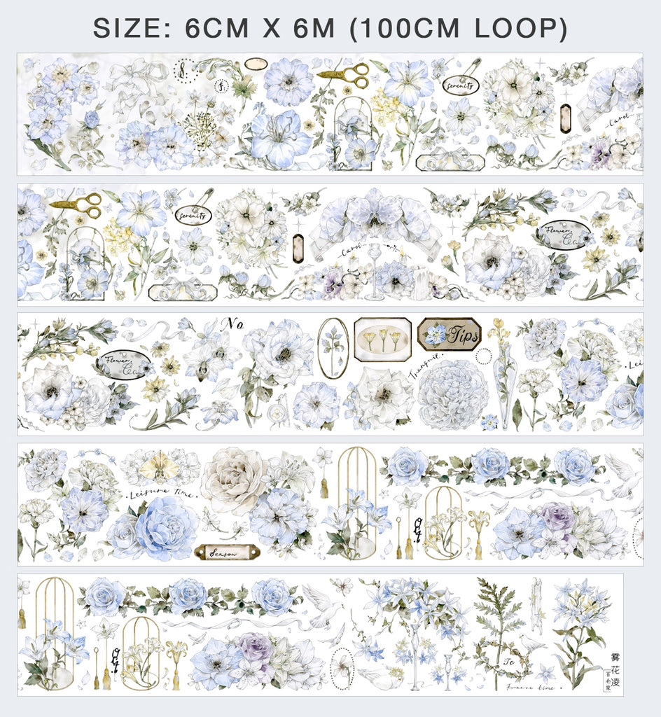 BCJ Masking Tape: Misty Flowers