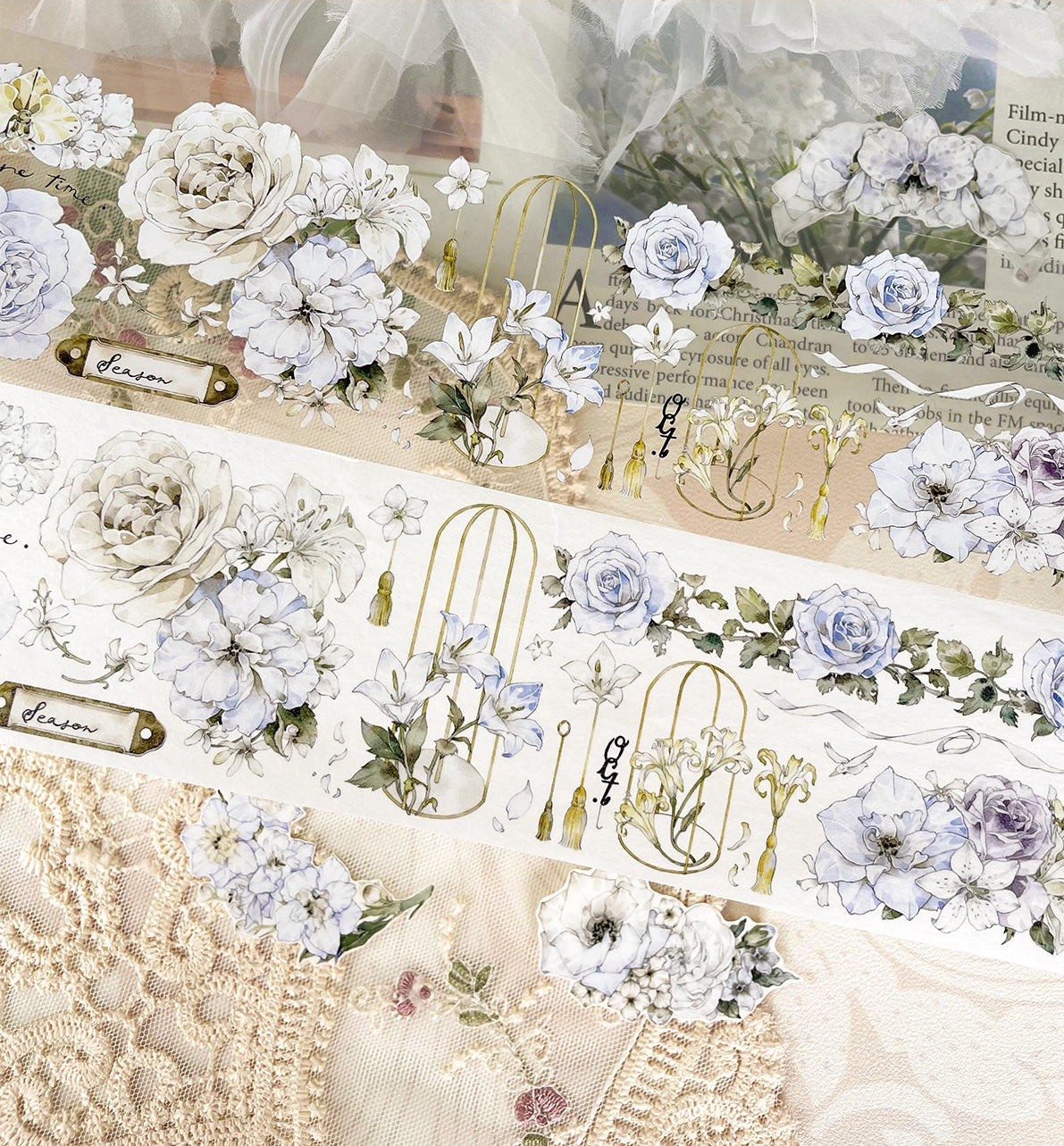 BCJ Masking Tape: Misty Flowers