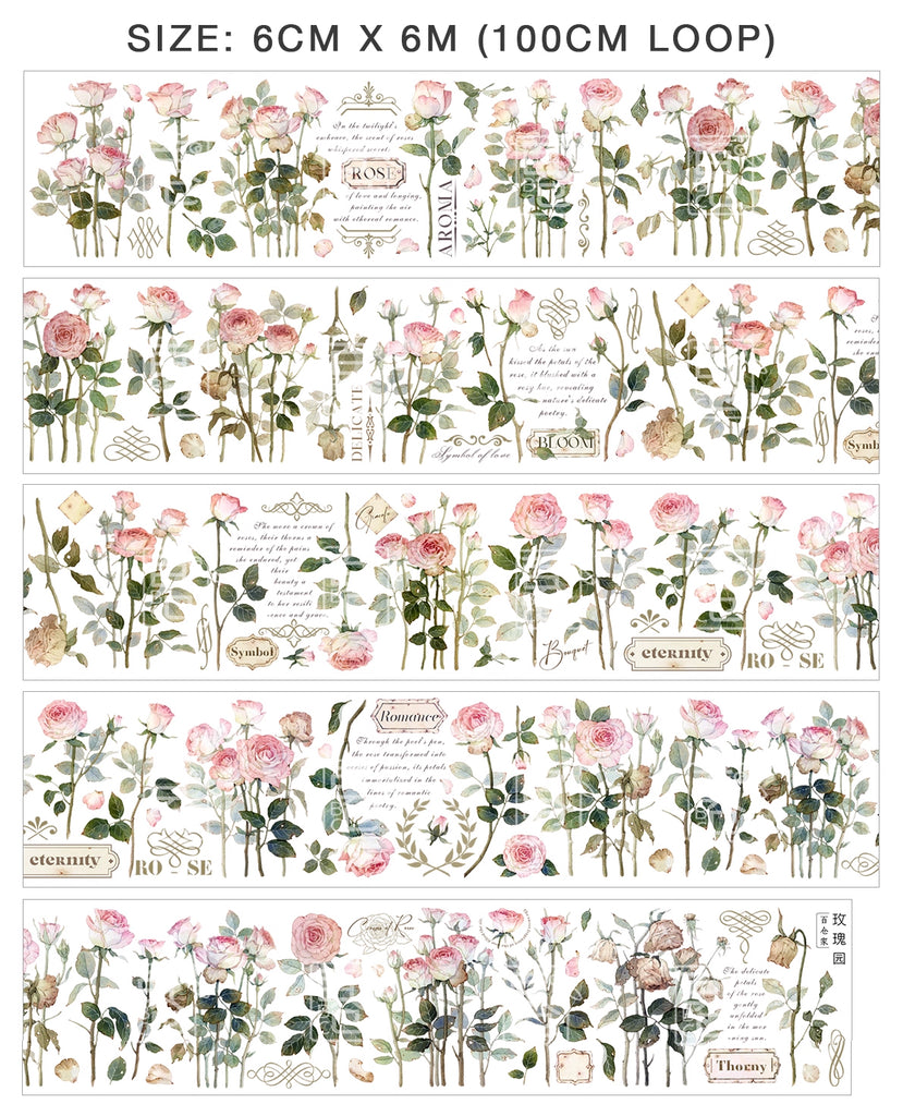 BCJ Masking Tape: Rose Garden