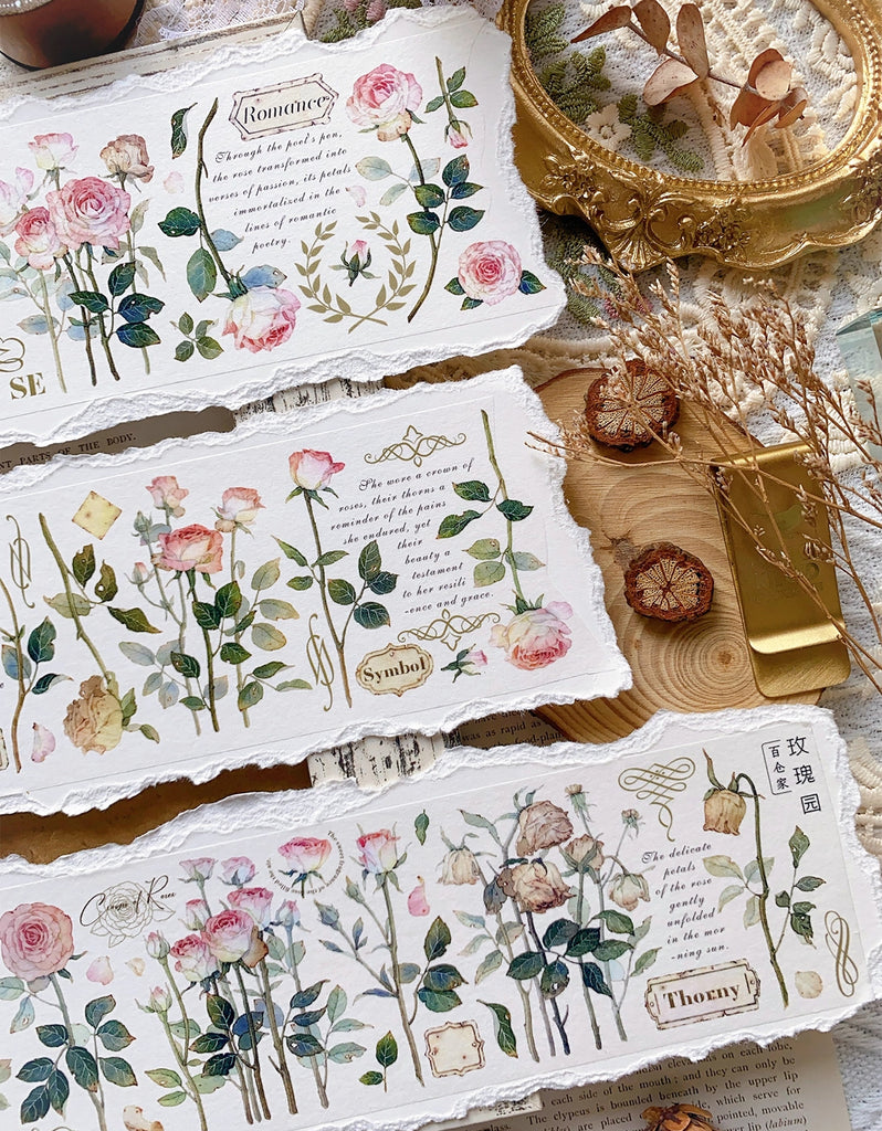BCJ Masking Tape: Rose Garden