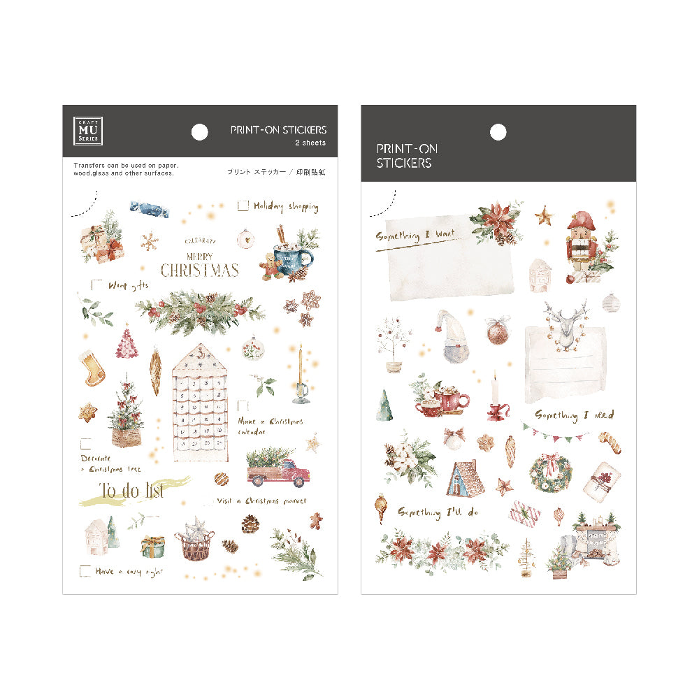 MU Lifestyle Christmas Print-On Stickers: 1022