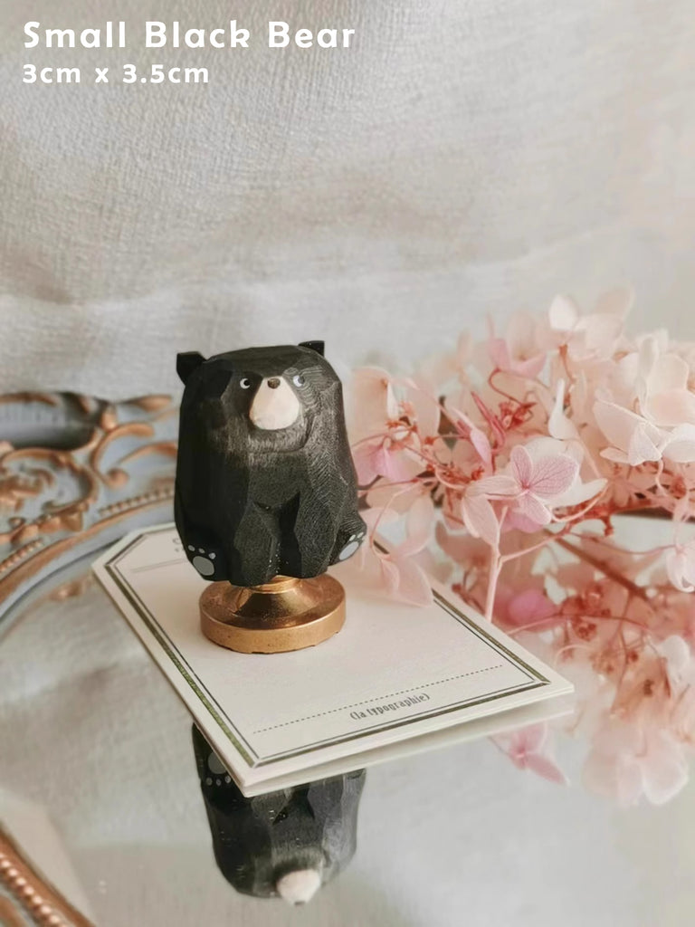 Little Bear Series Wooden Wax Seal Stamp Handle