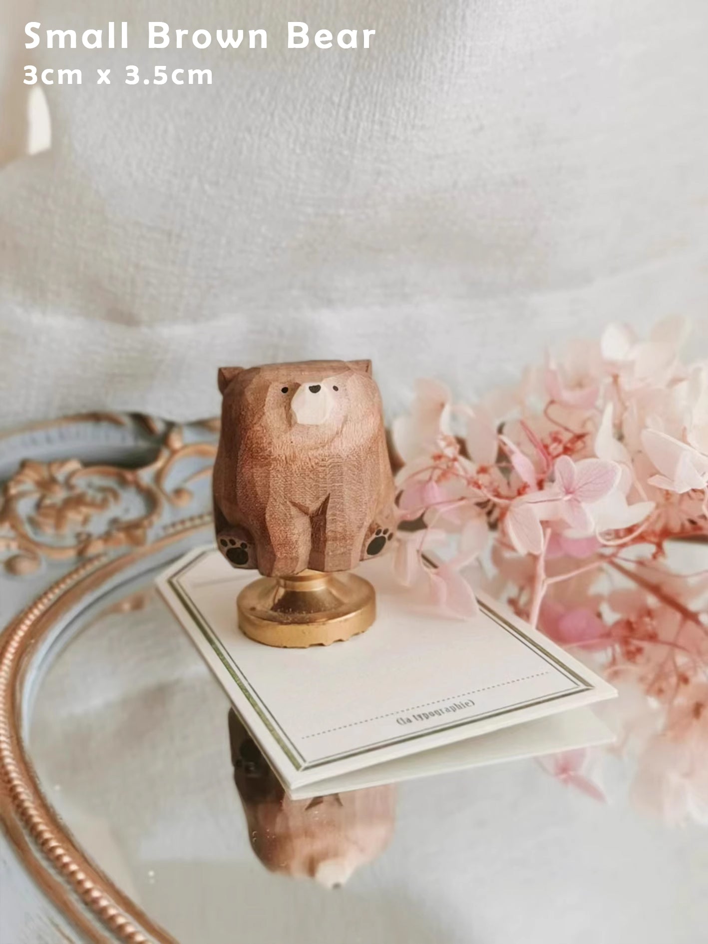 Little Bear Series Wooden Wax Seal Stamp Handle