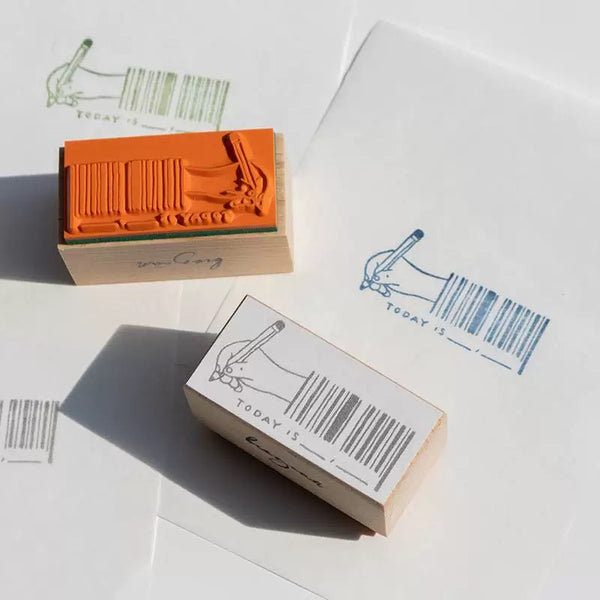 Bieguan Rubber Stamp: Hand Barcode