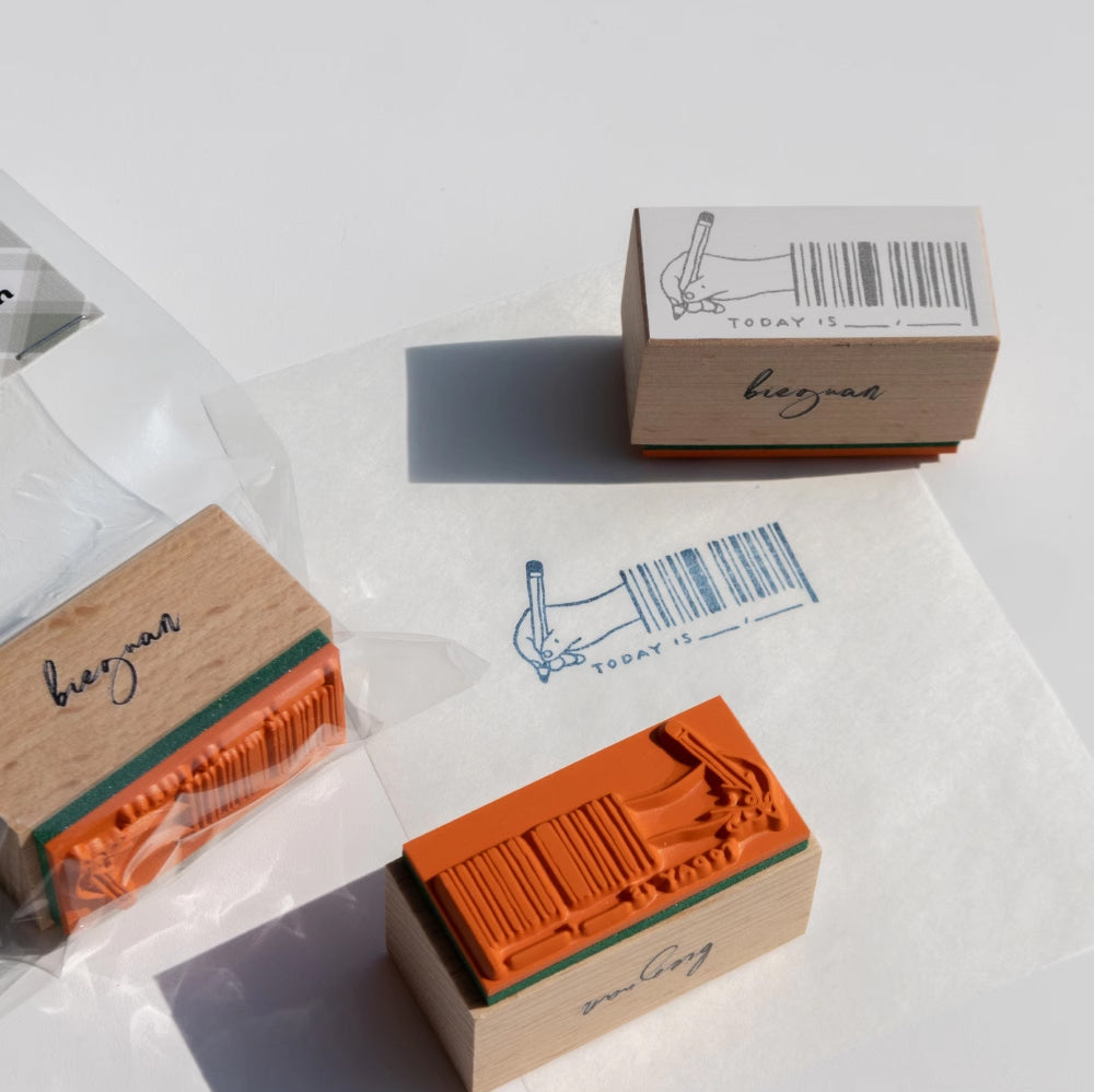 Bieguan Rubber Stamp: Hand Barcode