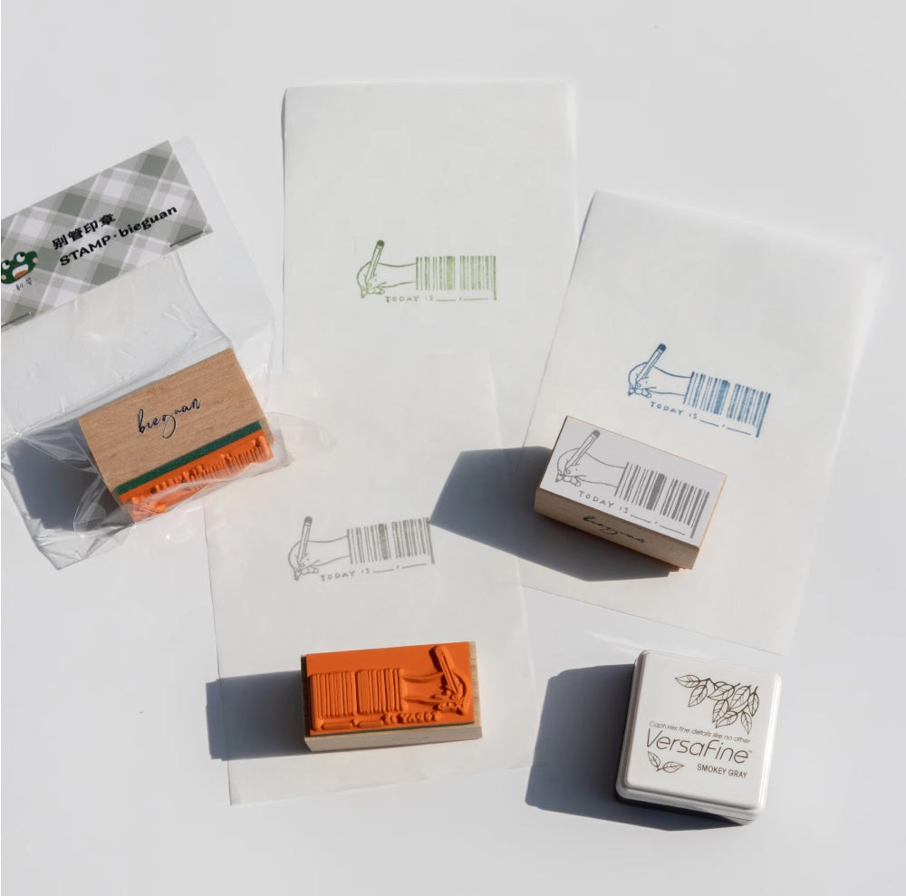 Bieguan Rubber Stamp: Hand Barcode