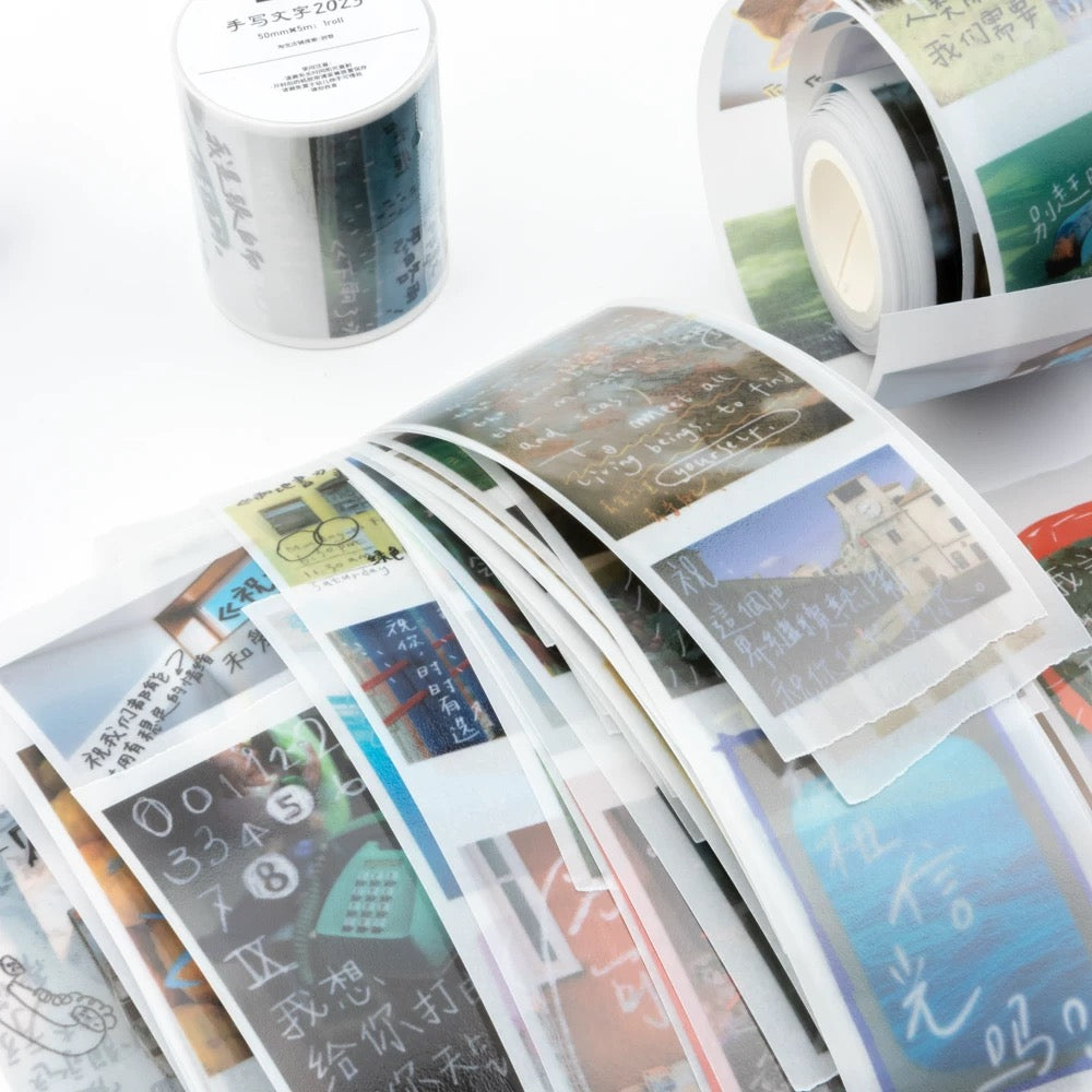 Bieguan Washi Tape: Handwritten Notes 2025