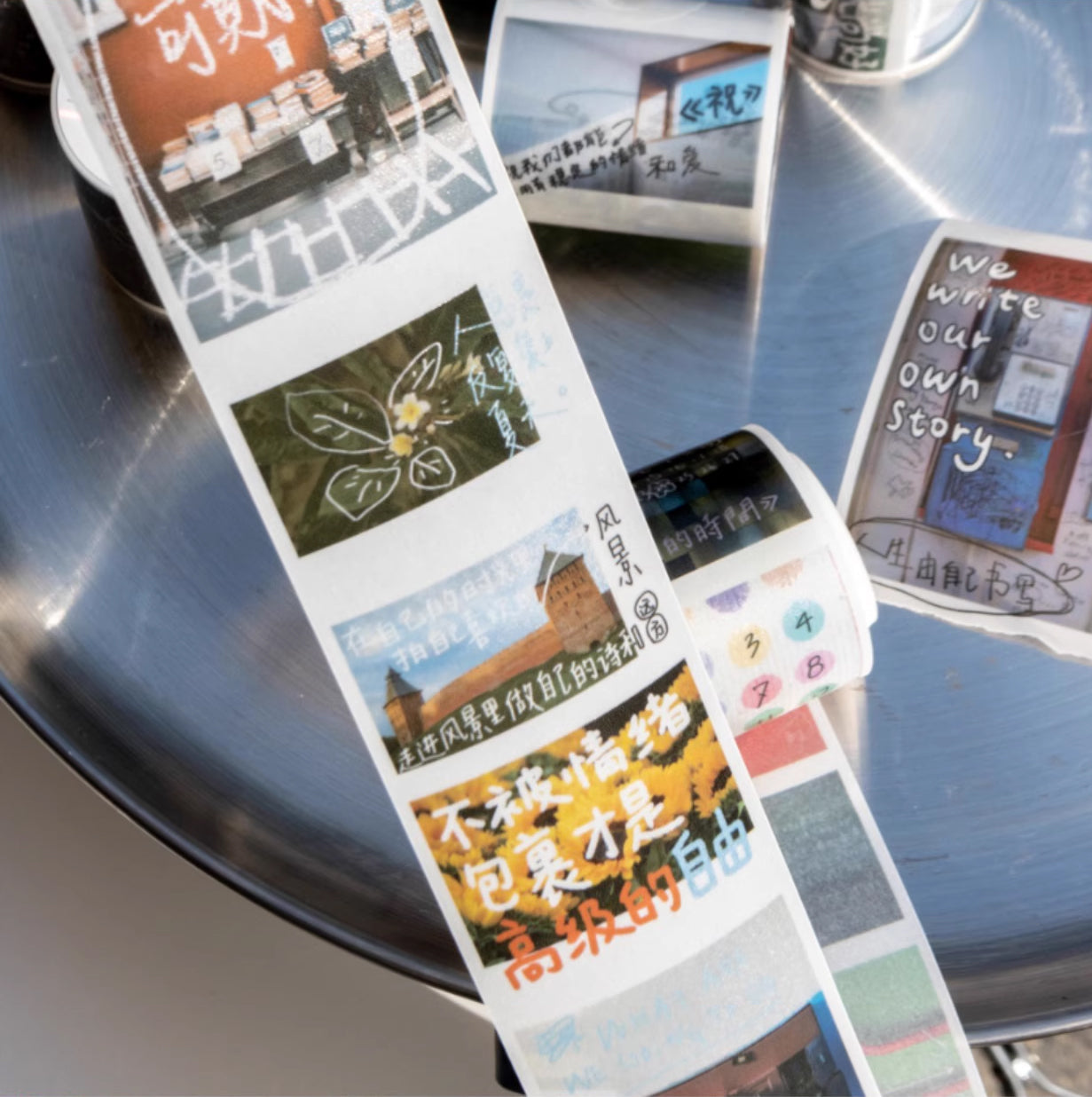 Bieguan Washi Tape: Handwritten Notes 2025