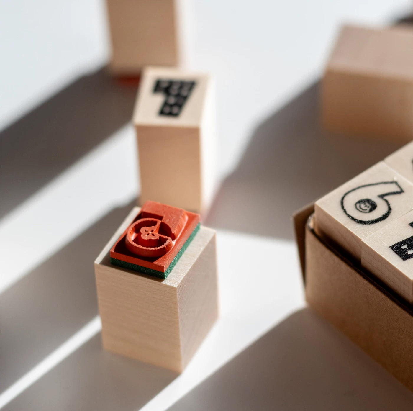 Bieguan Rubber Stamp: Doodle Numbers
