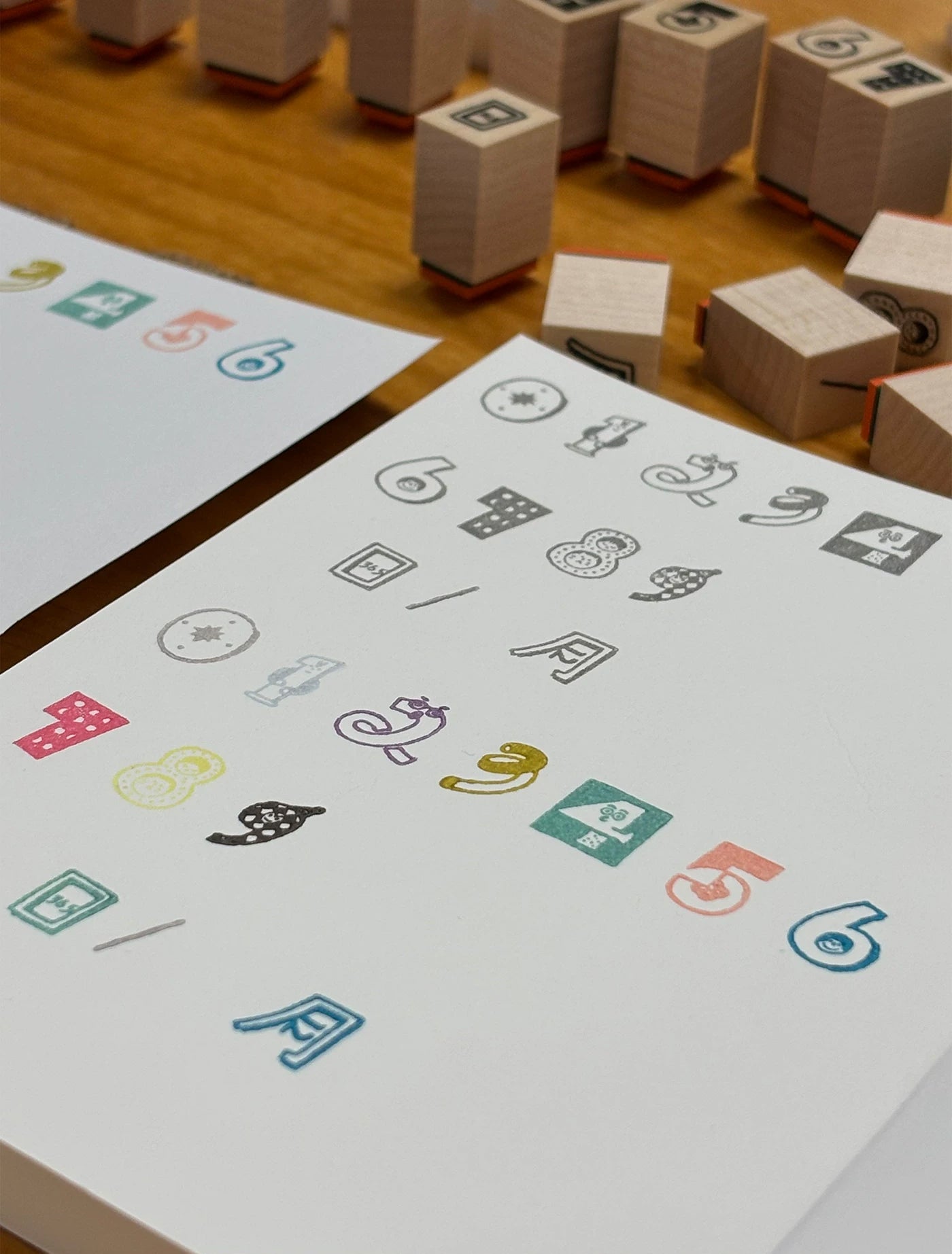 Bieguan Rubber Stamp: Doodle Numbers