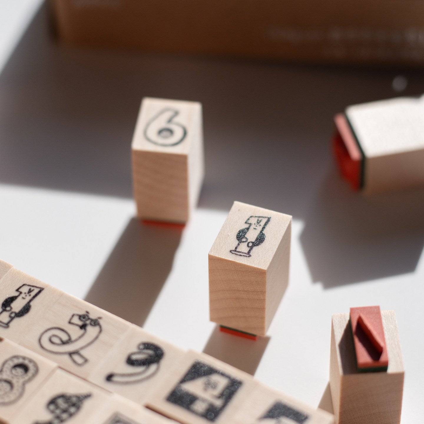 Bieguan Rubber Stamp: Doodle Numbers