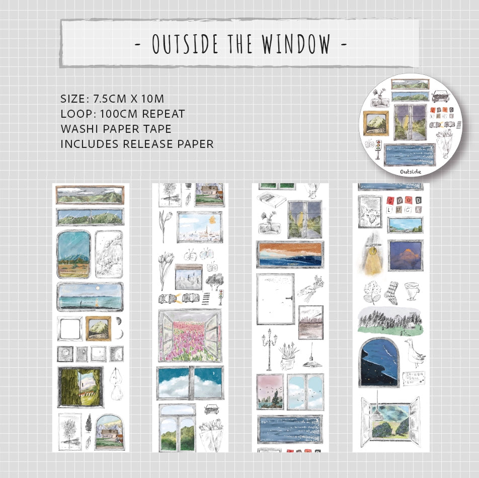 Bieguan Washi Tape: Outside the Window
