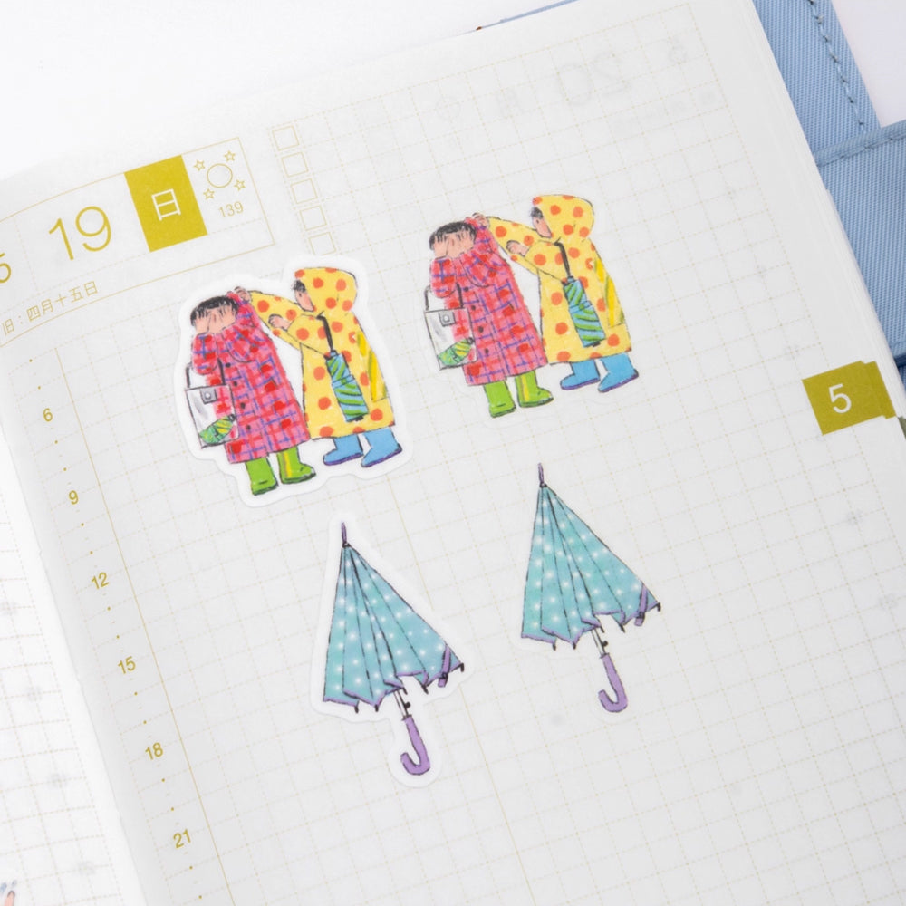 Bieguan Sticker Sheet: Rainy Day