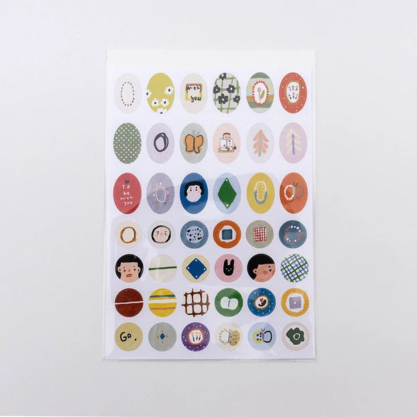 Bieguan Sticker Sheet: Round