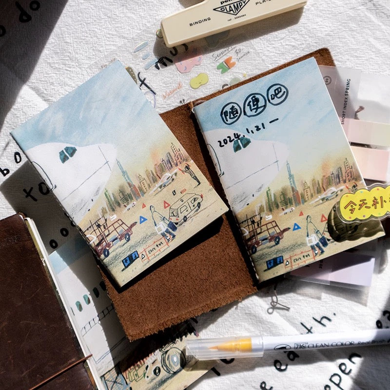 Wanle Studio Traveler's Notebook Insert: Take a Flight