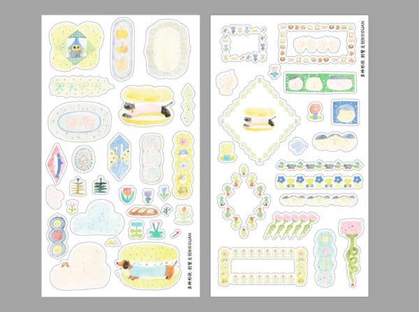 Bieguan Sticker Sheet: Various Shapes