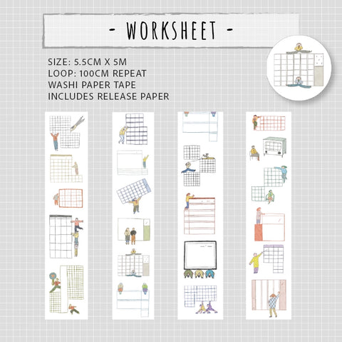 Bieguan Washi Tape: Worksheet