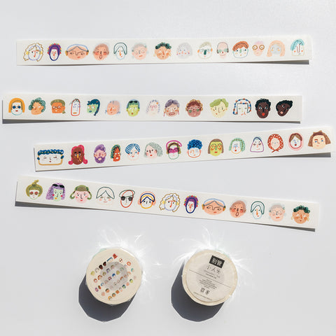 Bieguan Washi Tape: Headshots