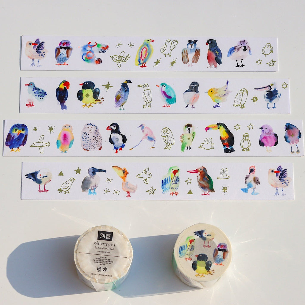 Bieguan Masking Tape: Biiiiirds