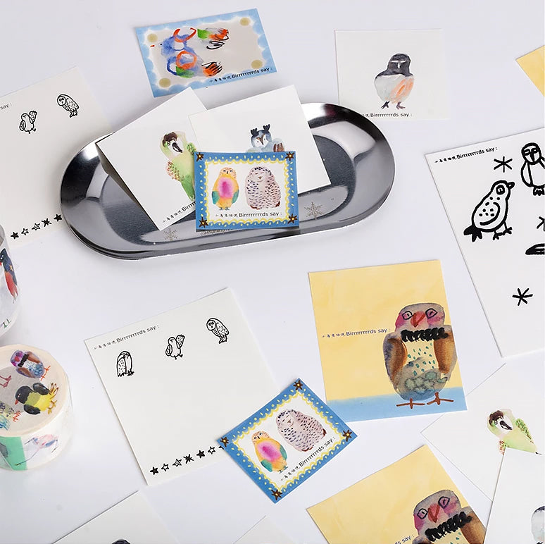 Bieguan Masking Tape: Biiiiirds