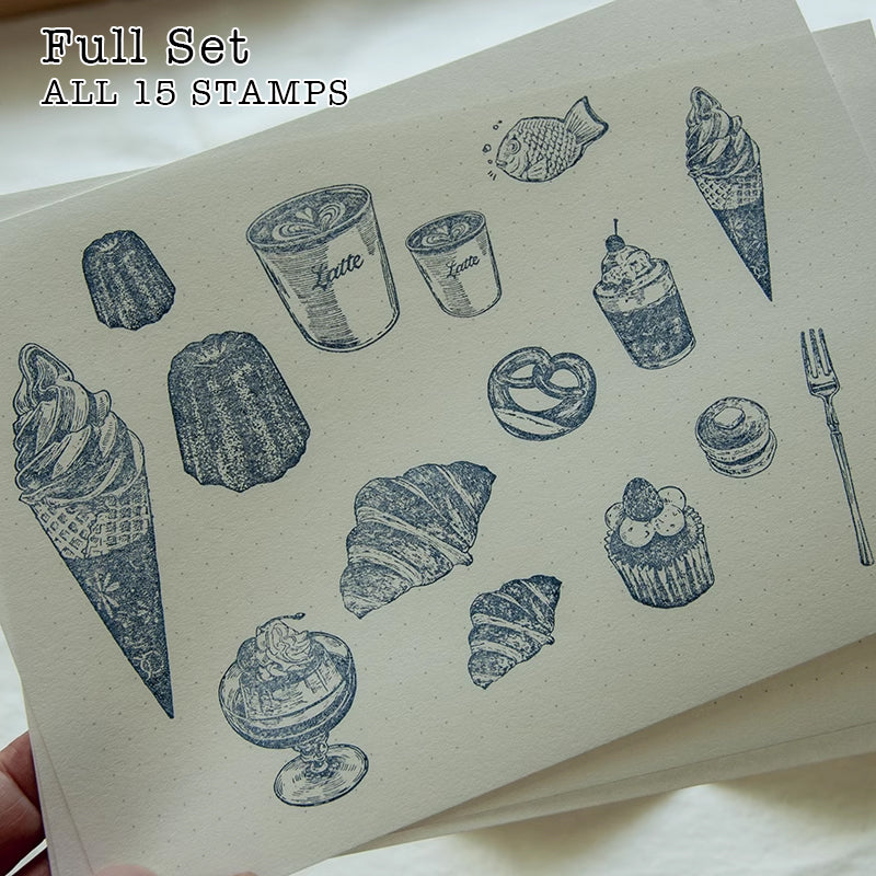 Blankbook Stamp: Cafe Food Series A