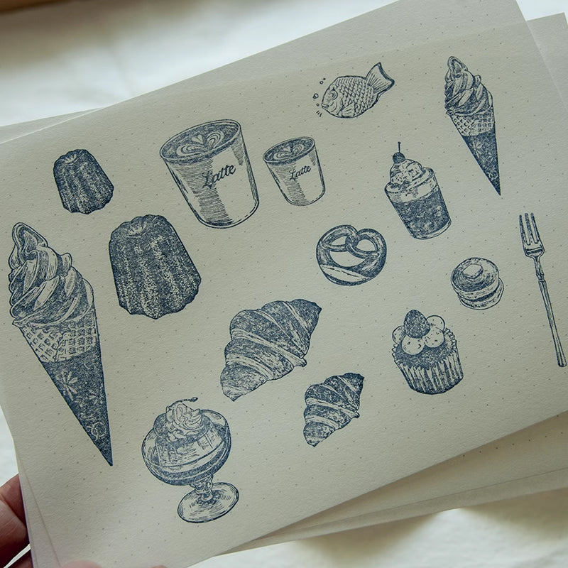 Blankbook Stamp: Cafe Food Series A