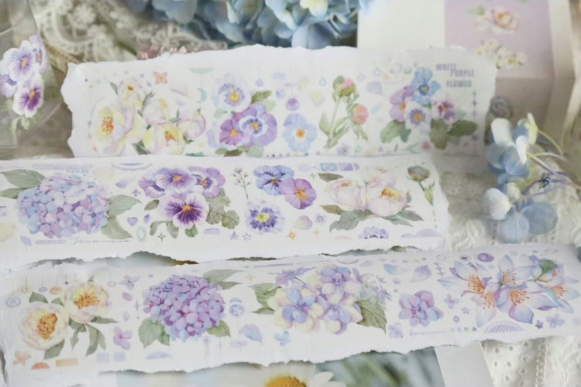 Candy Gem Masking Tape: Blue Flower Sea