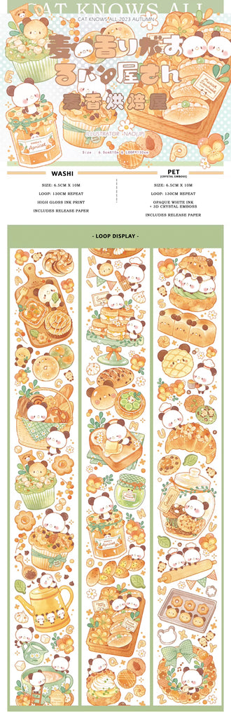 Cat Knows All Masking Tape: Panda Bakery