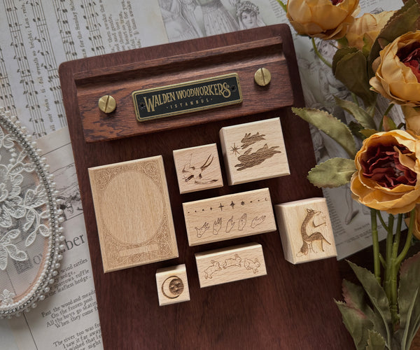 Cheeserabbit Studio: Whimsical Night Wooden Stamps