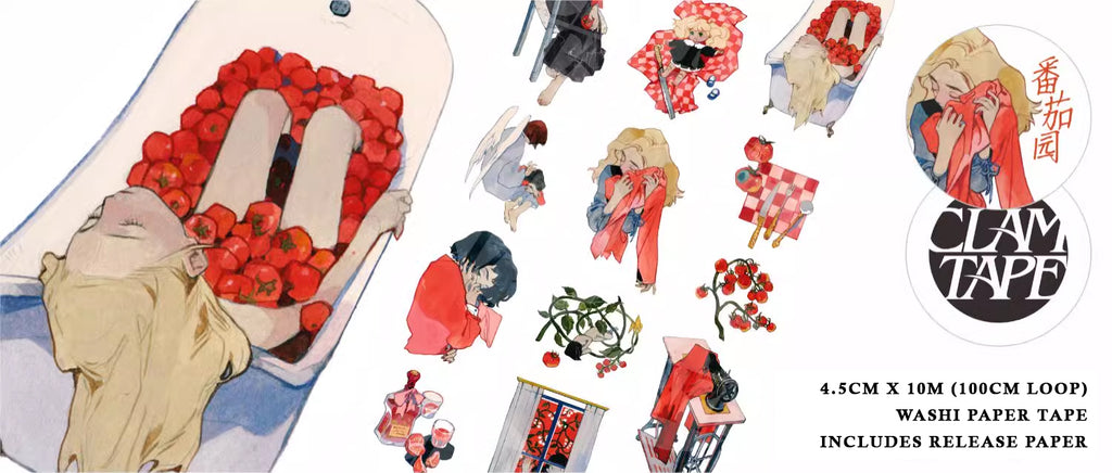Clamtape: Tomato Garden Washi Tape