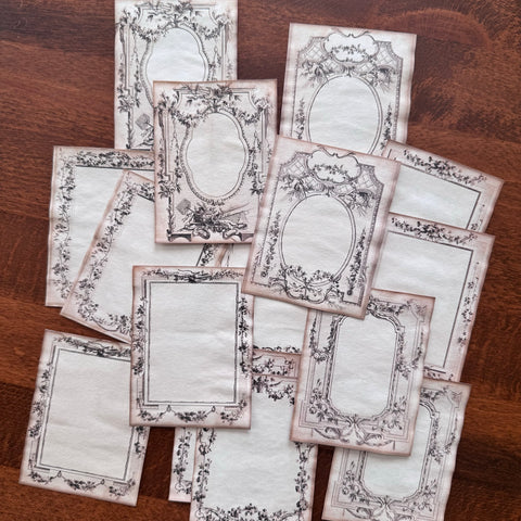 Coffee Dyed Ornate Frames Memo Paper