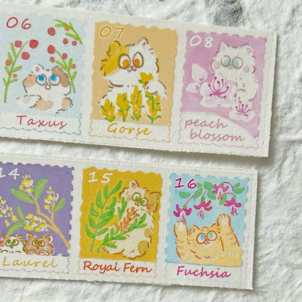 Cow Cat Washi Tape: Cats and Flowers Calendar