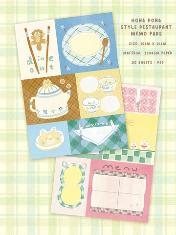 Cow Cat Memo Pad: Hong Kong Style Restaurant