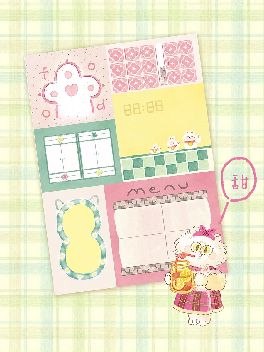 Cow Cat Memo Pad: Hong Kong Style Restaurant
