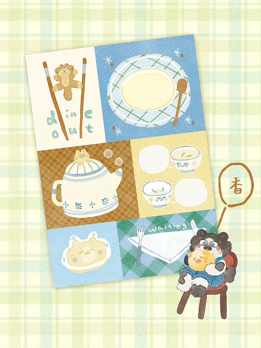 Cow Cat Memo Pad: Hong Kong Style Restaurant