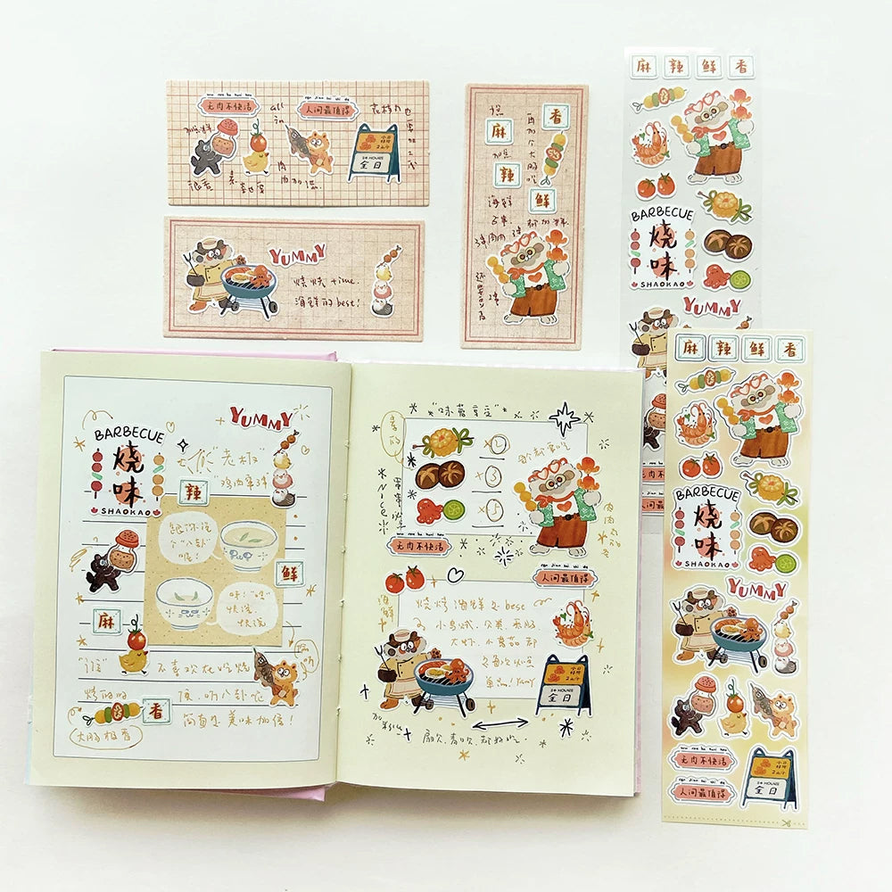 Cow Cat Sticker Tape: Hong Kong Style Restaurant
