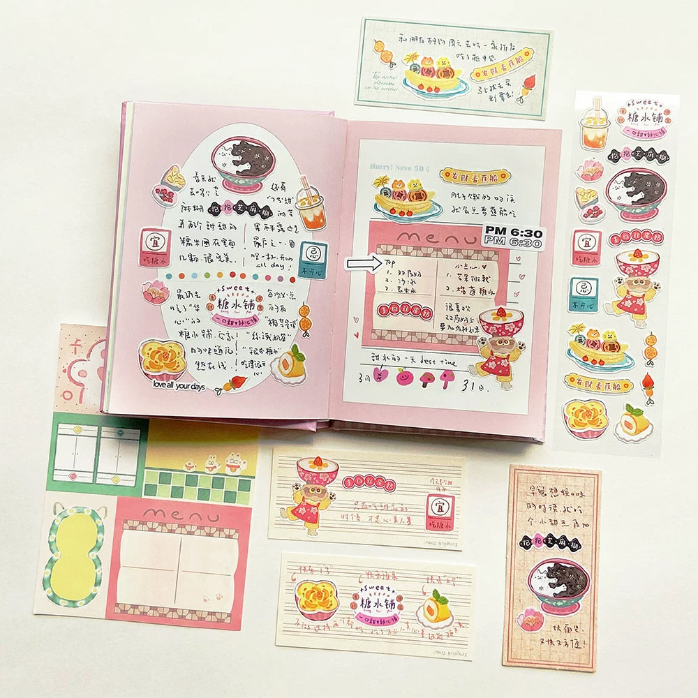 Cow Cat Sticker Tape: Hong Kong Style Restaurant