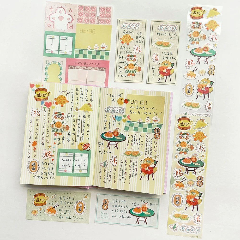 Cow Cat Sticker Tape: Hong Kong Style Restaurant