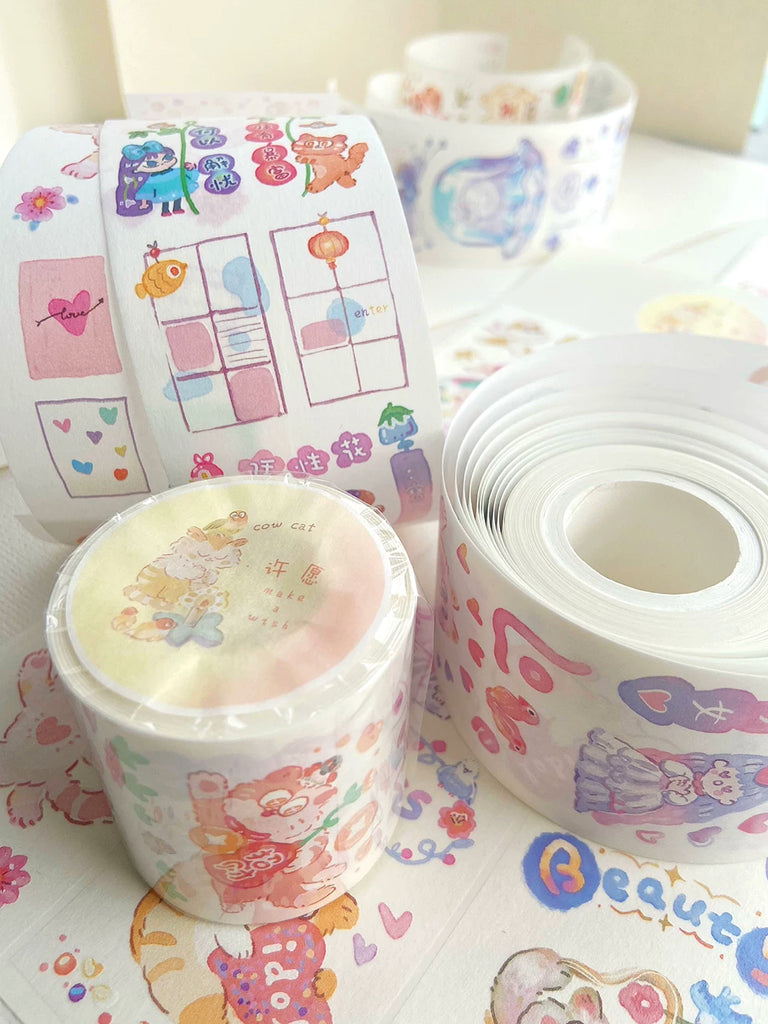 Cow Cat Washi Tape: Make A Wish