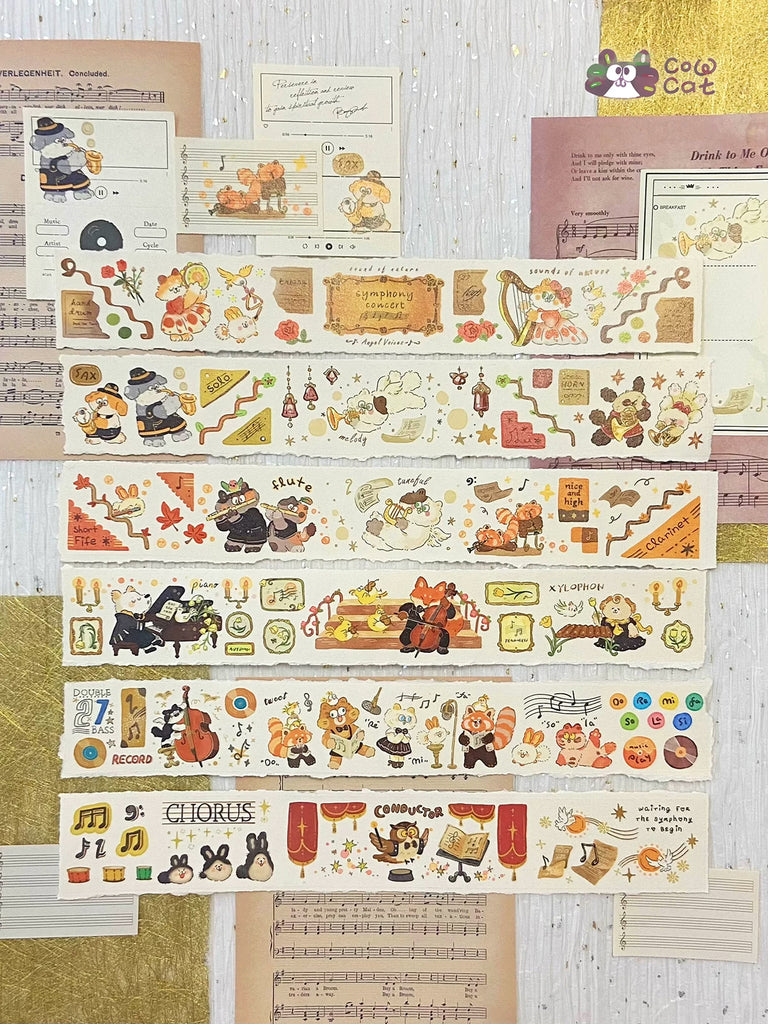 Cow Cat Washi Tape: Orchestra