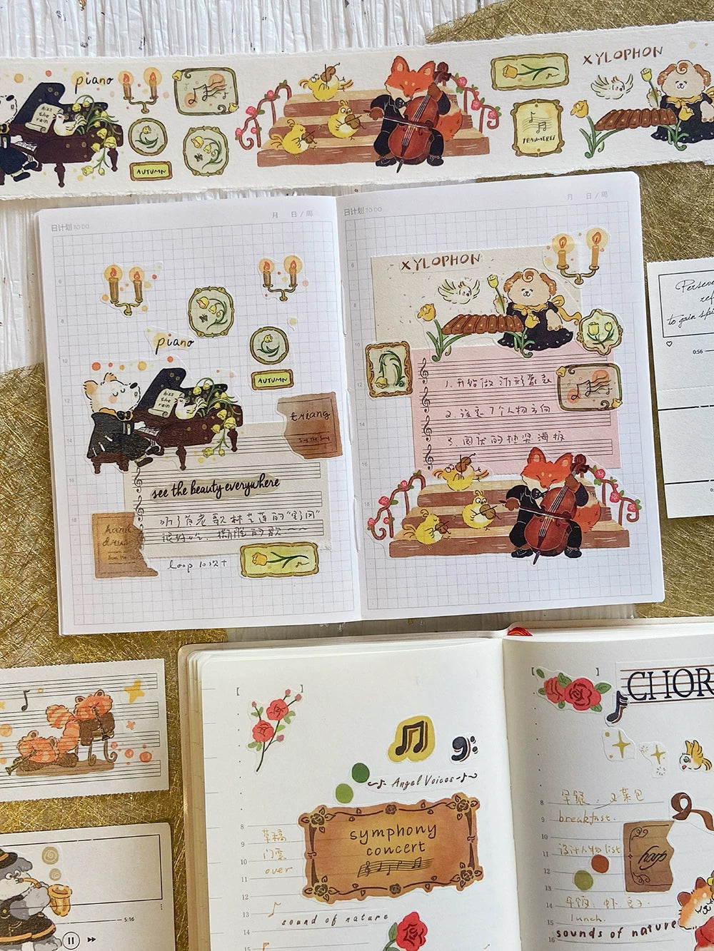 Cow Cat Washi Tape: Orchestra