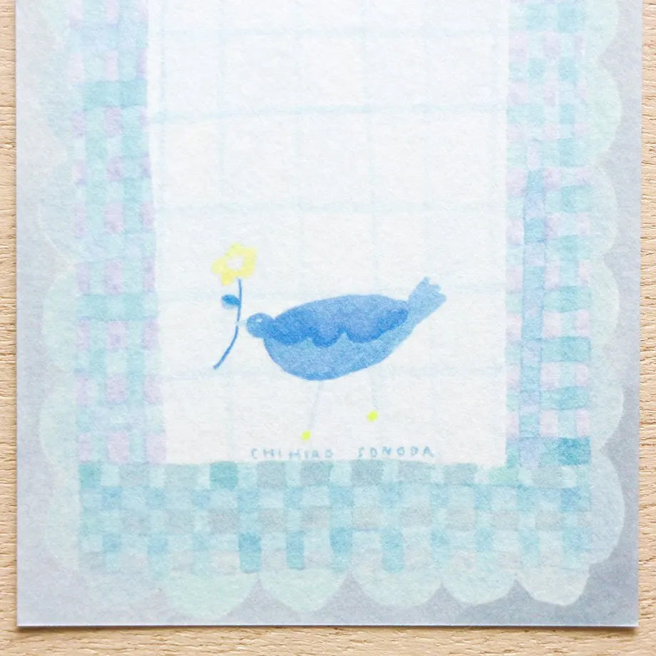Cozyca Ippitsusen Memo Pad: Bird Greeting