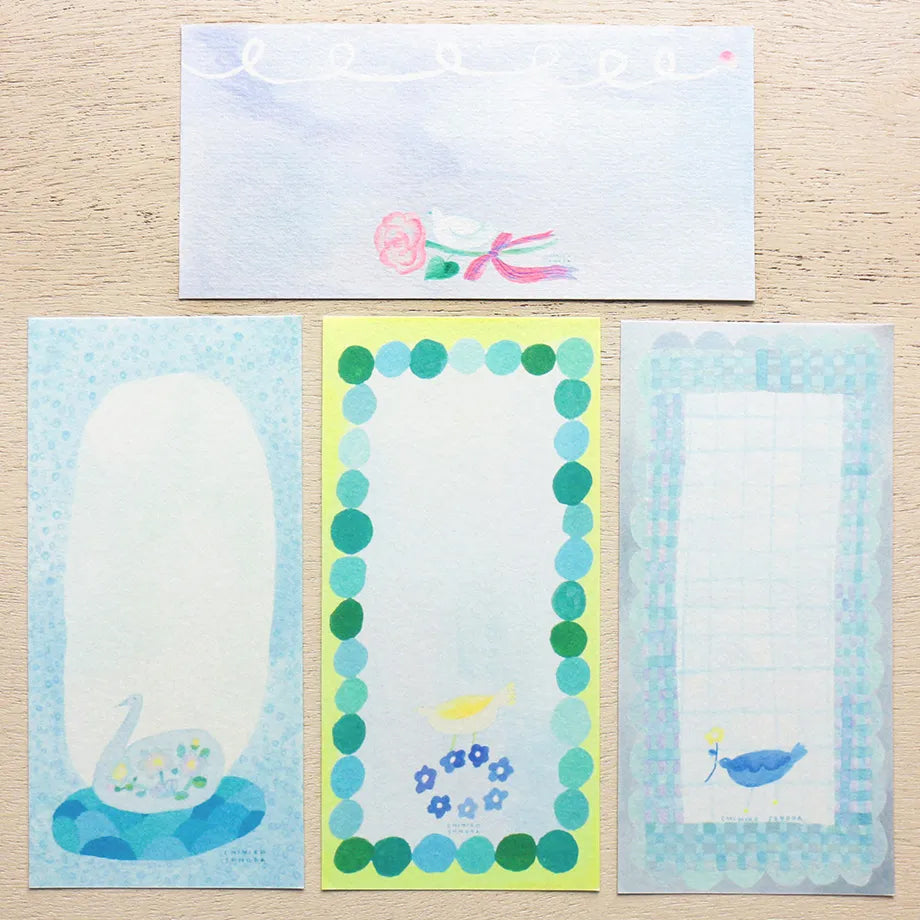 Cozyca Ippitsusen Memo Pad: Bird Greeting