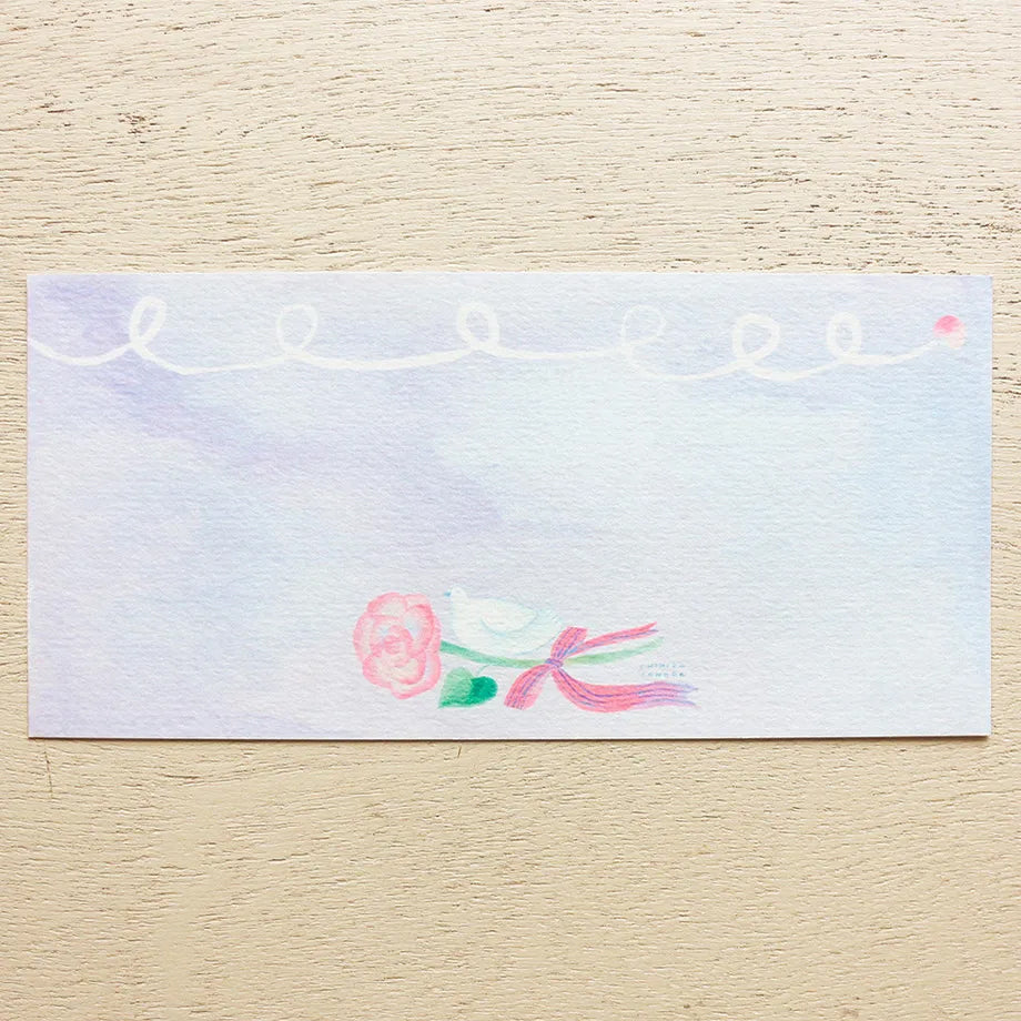 Cozyca Ippitsusen Memo Pad: Bird Greeting