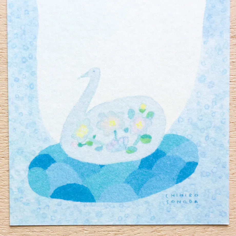 Cozyca Ippitsusen Memo Pad: Bird Greeting