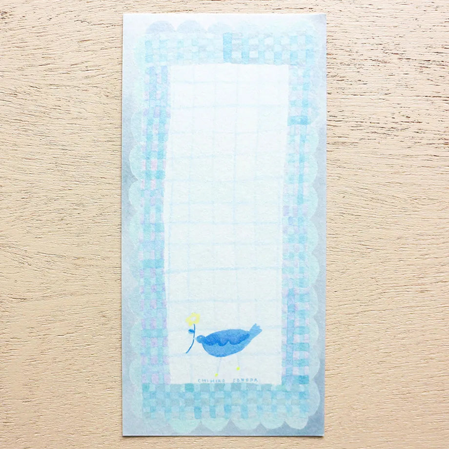 Cozyca Ippitsusen Memo Pad: Bird Greeting