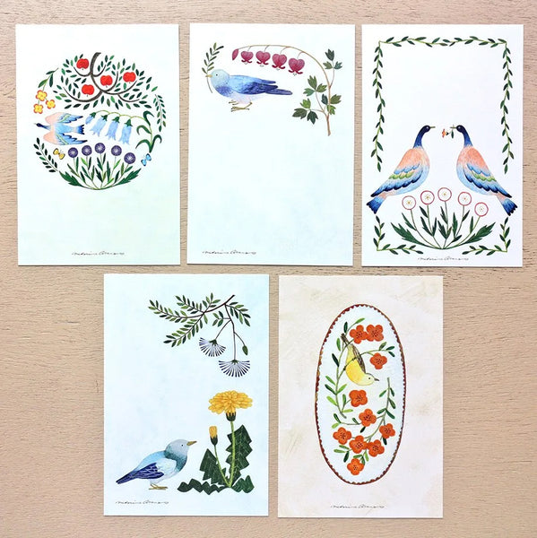 Cozyca Postcards Booklet: Birds